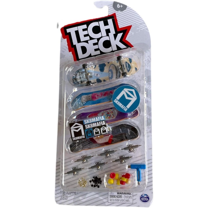 Tech Deck Deluxe Sk8Shop 4 Pack Mini Skateboard Fingerboard Multi (Sk8Mafia)