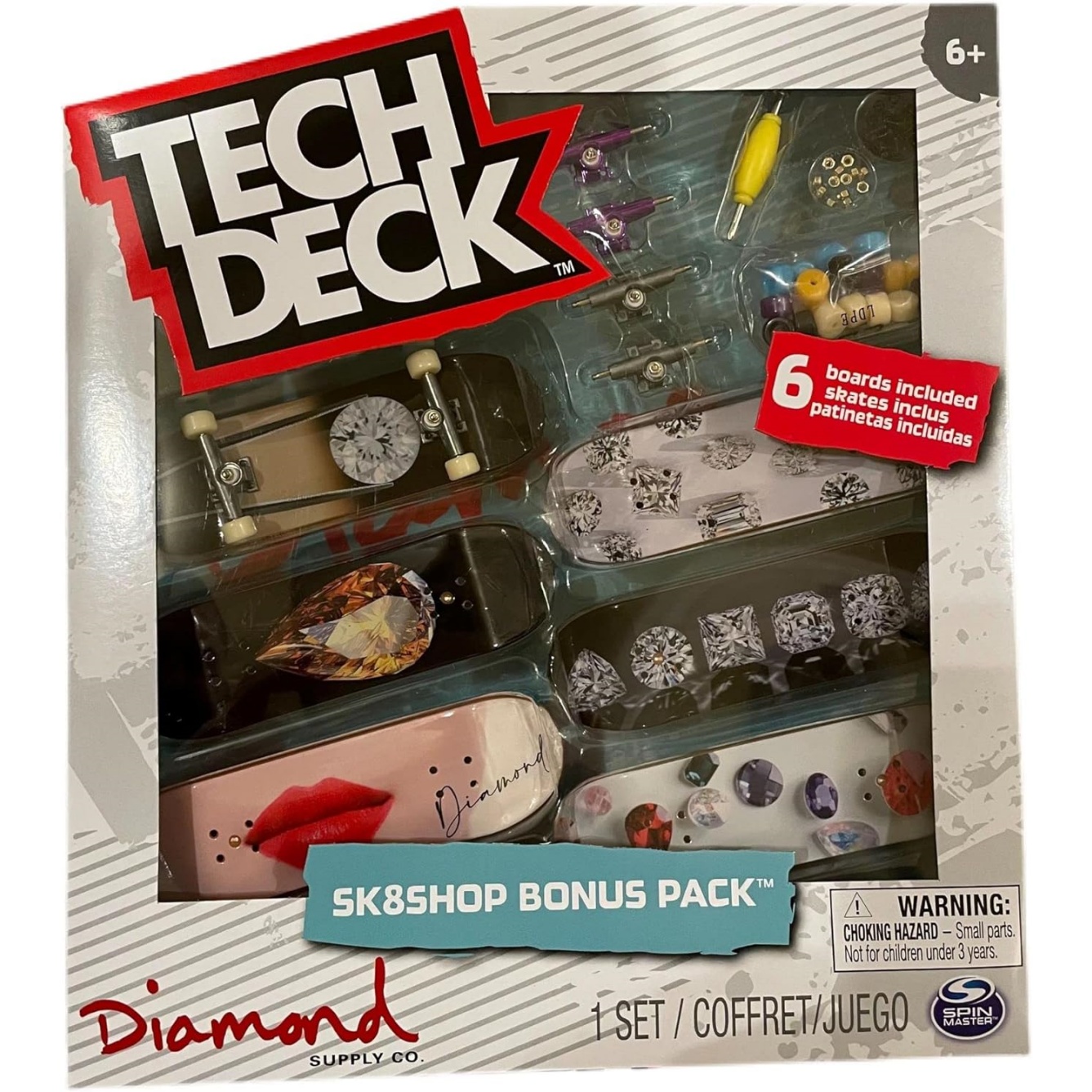Tech Deck Sk8Shop Bonus Pack Mini Finger Skateboard Multi (Diamond (Sk8Shop Bonus Pack))