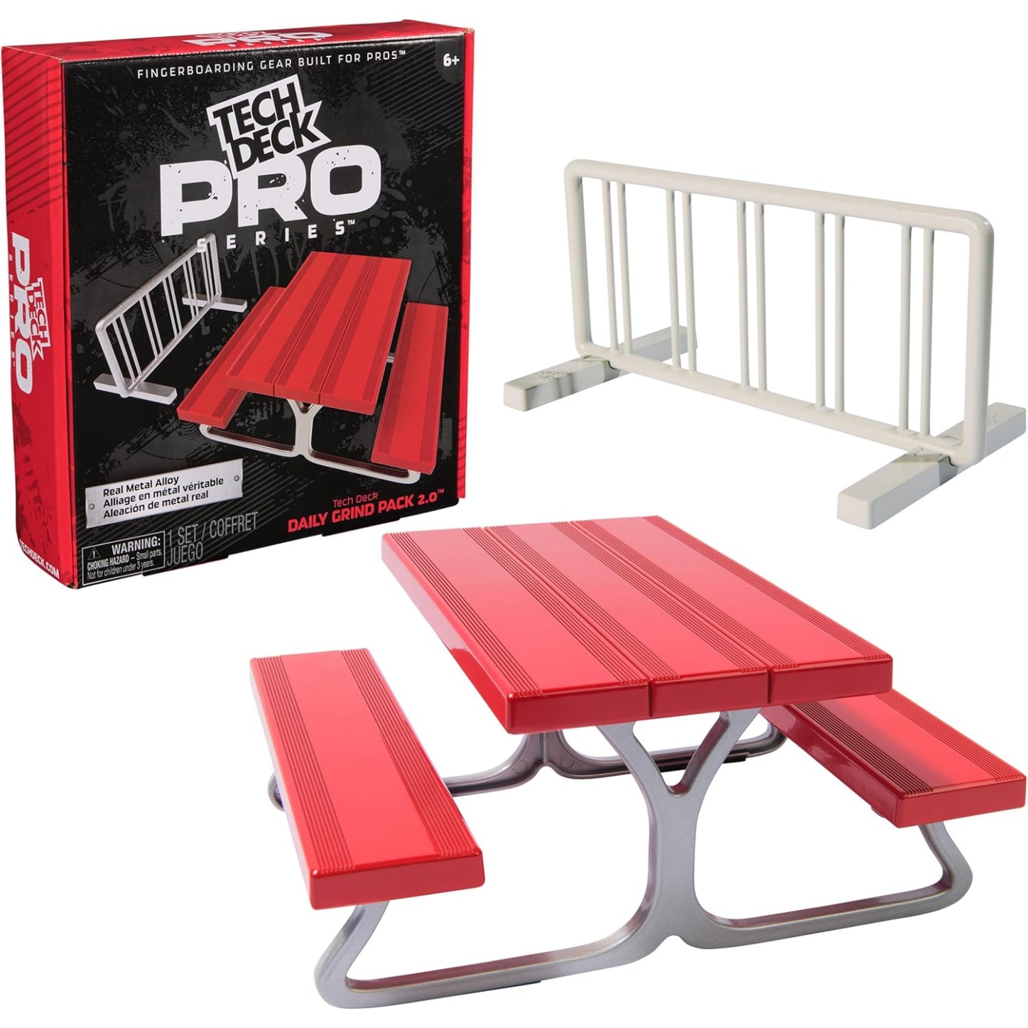 Tech Deck, Pro Series Daily Grind Pack 2.0 With Picnic Table And Bike Rack; Kids Toys For Boys Ages 6 And Up (Mini Fingerboard Sold Separately)