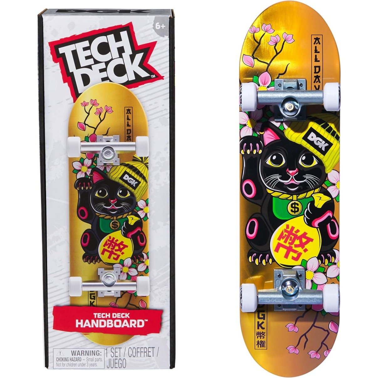 Tech Deck, Dgk Handboard; Authentic Mini Skateboards, Kids Toys For Boys & Girls, Ages 6 And Up (Hands Use Only)